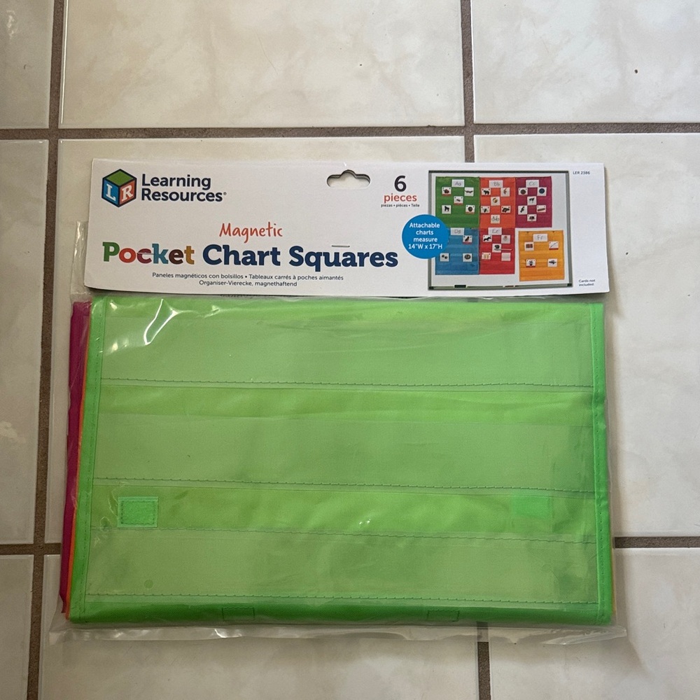 Learning Resources Magnetic Pocket Chart Squares classroom, teacher, organizer